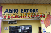 Agro Export Schild im unbekannten Norden, Ecuador