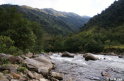 Ostkordillere Fluss in Ecuador