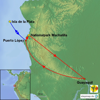 Karte Machalilla extrem Ecuador