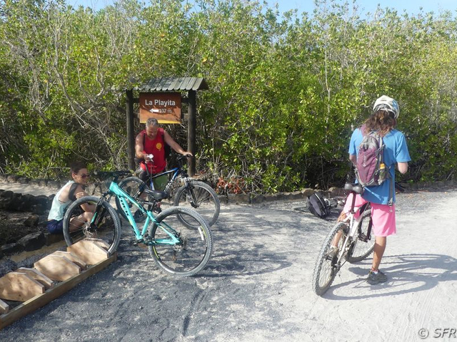 Biking nach Humedales auf der Isabela Insel, Galapagos