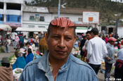 Tsachila Colorado auf Markt in Ecuador