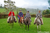 Reiter an der Hacienda La Alegría in Ecuador