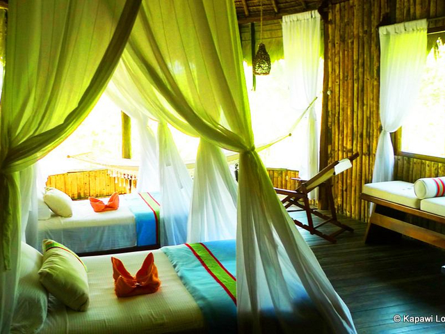 Zimmer in der Kapawi Lodge