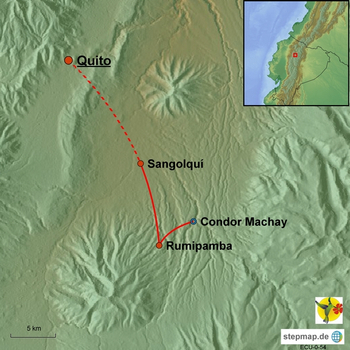 Karte Wasserfall Condor Machay
