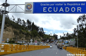 Brücke Rumichaca an der kolumbianischen Grenze 