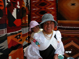 Verkäuferin in Otavalao