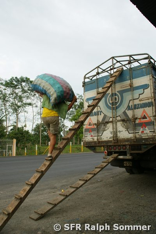 Lastwagen mit Maracuyas in Ecuador