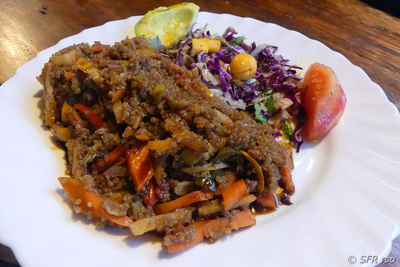 Vegetarisches Essen in Ecuador