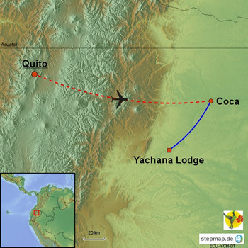 Karte Yachana Lodge Ecuador