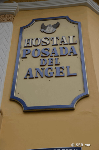 Hostel Posada del Angel Schild Ecuador