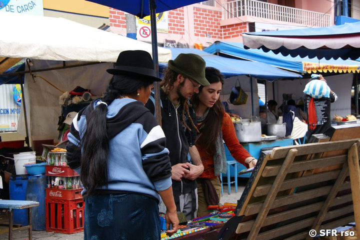 Verkauf am Markt, Ecuador