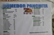 Comedor Panchita Karte in Ecuador