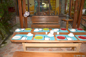 Tisch gedeckt Hosteria Isla de Banos Ecuador