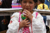 Mädchen mit Okarina, Ecuador