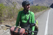Biker auf einer Nord-Süd-Tour in Ecuador
