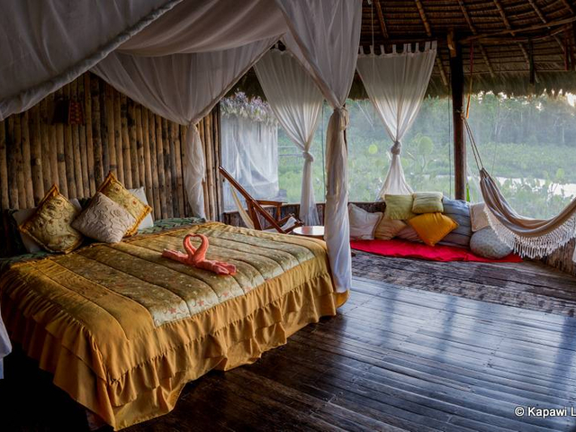 Zimmer der Kapawi Lodge