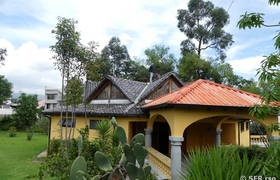 Salon Colibri Hosteria Sommergarten Ecuador
