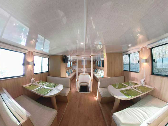 Yacht M/Y Aqua Galapagos Speisesaal
