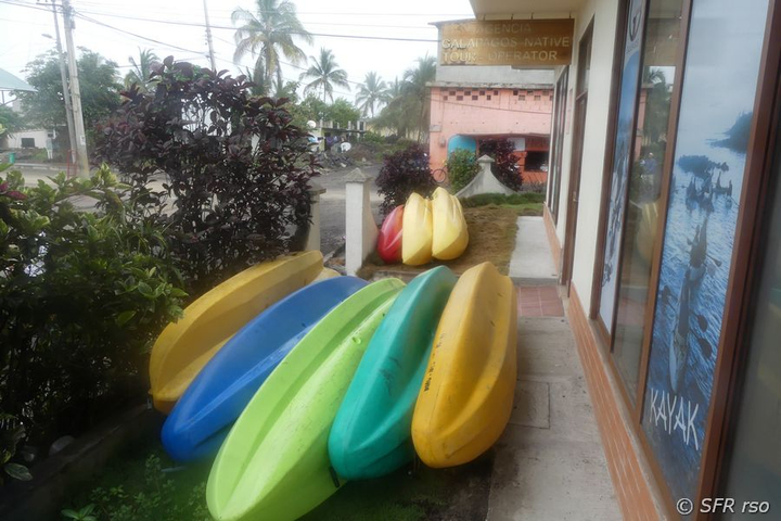 Kayak Shop auf Galápagos