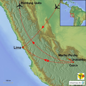 Karte Peru Höhepunkte