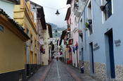 Kolonialstraße La Ronda in Quito, Ecuador
