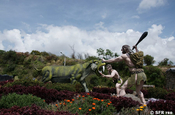 Statuen Steinzeit Jagd in Ecuador