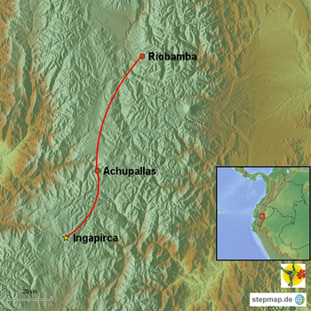 Karte Inkapfad Trekking Ecuador