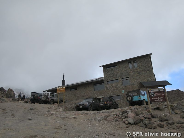 Berghütte am Cayambe in Ecuador