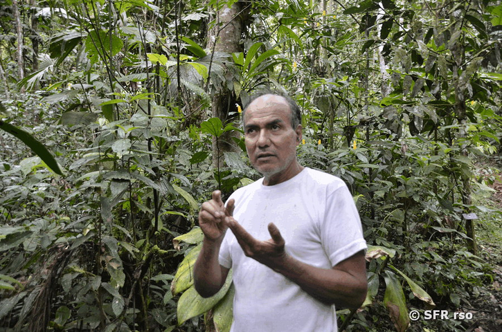 Besitzer des botanischen Gartens in Omar, Ecuador