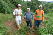 Arbeiter auf Farm in Ecuador
