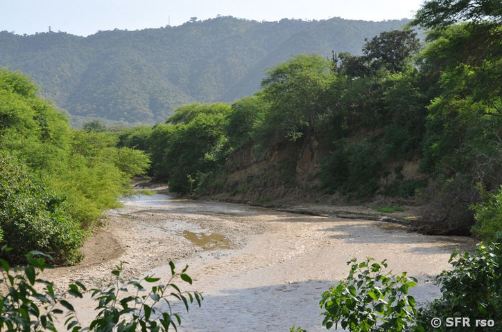 Flussbett in Agua Blanca im Nationalpark Machalilla in Ecuador