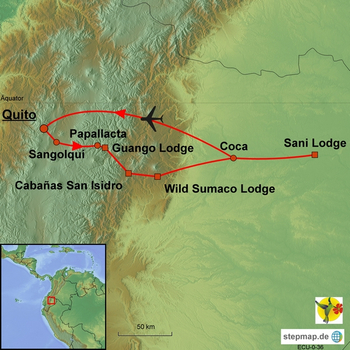 Karte Orni-Natur Pur Ecuador