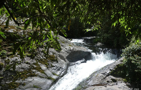 Flussschnelle Rio Pita Ecuador