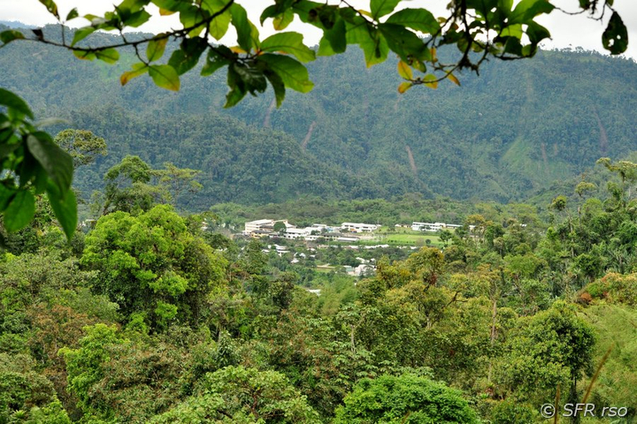 Blick auf Mindo, Ecuador
