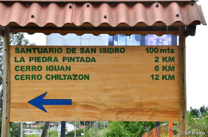 Wegweiser in El Angel, Ecuador