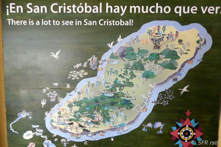 Touristeninformationskarte von San Cristóbal, Galapagos