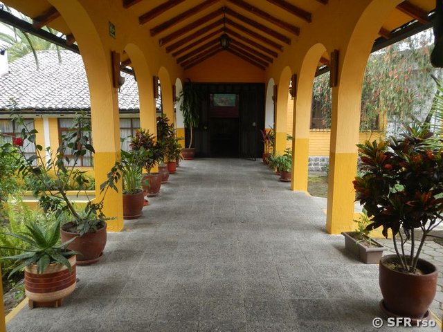 Eingangsbereich Hosteria Sommergarten Ecuador