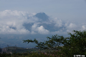 Cotacachi Vulkan in Wolken gehüllt, Ecuador