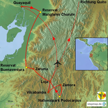 Karte El Austro - Natur Pur Ecuador