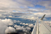 Aussicht aus dem Airbus in Ecuador 