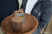 Kakaopulver mit Öl in Ecuador