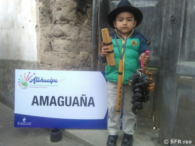 Kind mit Flöte, Ecuador