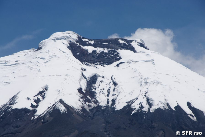 Gipfelteil von Vulkan Cotopaxi in Ecuador