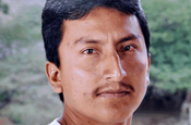 Gesichtszuege des Ureinwohners Pablo im Nationalpark Machalilla in Ecuador