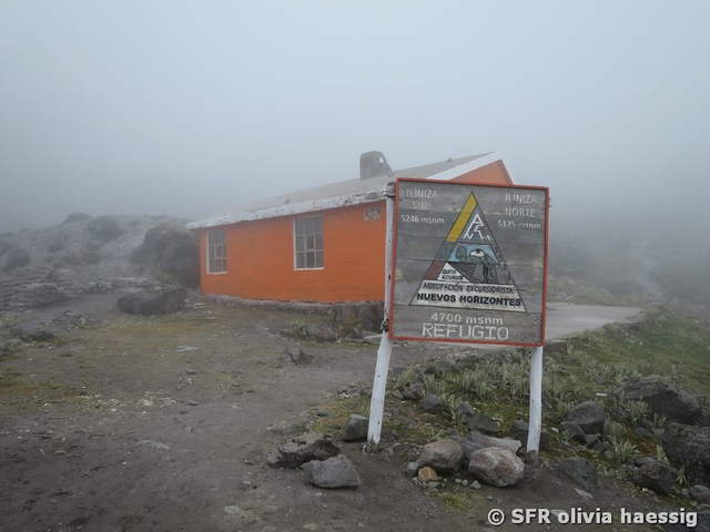 Schutzhütte am Illiniza Nord in Ecuador