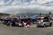 Ponchomarkt in Ecuador