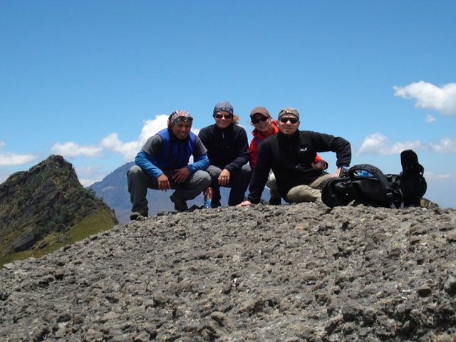Bergsteiger auf dem Gipfel