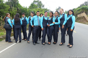 Lehrer Festzug in Ecuador