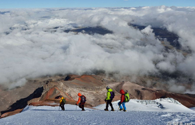 Abstieg vom Chimborazo in Ecuador