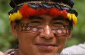 Achuar Gesichtsbemalung in Ecuador